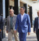 SANTA CRUZ DE LA PALMA 23/08/2024.- El presidente del Gobierno, Pedro Sánchez (2d), a su llegada a la reunión con el presidente de Canarias, Fernando Clavijo, para tratar el aumento de la llegada de migrantes, la saturación de los centros de acogida y la falta de acuerdo político para el reparto de menores llegados al archipiélago canario. En la imagen, acompañan al presidente Sánchez el ministro de Política Territorial y Memoria Democratica, Ángel Víctor Torres (d) y el delegado del Gobierno en Canarias, Anselmo Pestana (2i). EFE / LUIS G MORERA