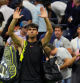 Aug 29, 2024; Flushing, NY, USA; Carlos Alcaraz of Spain after losing to Botic van De Zandschulp of the Netherlands on day four of the 2024 U.S. Open tennis tournament at USTA Billie Jean King National Tennis Center. Mandatory Credit: Robert Deutsch-USA TODAY Sports