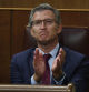 Leader of opposition Partido Popular (People's Party) Alberto Nunez Feijoo applauds after Spanish Members of Parliament voted for the recognition by the Spanish State of Edmundo Gonzalez Urrutia as the winner of the Venezuelan election, at the Spanish Congress in Madrid on September 11, 2024. The Spanish Parliament adopted a text asking the Government to recognize Venezuelan opposition candidate Edmundo Gonzalez Urrutia, who has been a refugee in Spain since September 8, as the winner of the July presidential election against Nicolas Maduro. (Photo by Pierre-Philippe MARCOU / AFP)