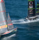 Primera jornada de la Louis Vuitton Cup con el Luna Rossa y el INEOS Britannia en el campo de regatas