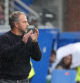 Barcelona's German coach Hans-Dieter Flick gestures on the touchline during the Spanish league football match between Deportivo Alaves and FC Barcelona at the Mendizorroza stadium in Vitoria on October 6, 2024. (Photo by Cesar Manso / AFP)