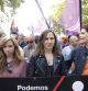 (I-D) La coportavoz de Podemos, María Teresa Pérez, la secretaria general de Podemos, Ione Belarra, y la eurodiputada y portavoz de Podemos, Isa Serra, durante una manifestación para denunciar el precio de los alquileres, a 13 de octubre de 2024, en Madrid (España). Un total de 39 colectivos se han unido para convocar una manifestación en Madrid, desde Atocha hasta Callao, bajo el lema ‘Se acabó. Bajemos los alquileres’, para reclamar a las distintas administraciones el derecho a una vivienda digna.