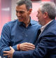El presidente del Gobierno, Pedro Sánchez, y el secretario general del PSOE de Andalucía, Juan Espadas