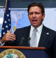 Florida Governor Ron DeSantis speaks about Hurricane Helene during a press briefing at the Emergency Operations Center in Tallahassee, Florida, U.S., September 26, 2024. REUTERS/Phil Sears