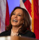 US Vice President and Democratic presidential candidate Kamala Harris prepares to speak during a campaign event at Divine Faith Ministries International in Jonesboro, Georgia, October 20, 2024. (Photo by CHRISTIAN MONTERROSA / AFP)