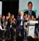 Congres Nacional de Junts en Calella. Clausura a cargo de Jordi Turull y Carles Puigdemont de manera telemática que ha sido elegido presidente del grupo político