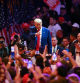 TOPSHOT - Former US President and Republican presidential candidate Donald Trump leaves a campaign rally at Madison Square Garden in New York, October 27, 2024. (Photo by ANGELA WEISS / AFP)