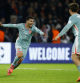 Soccer Football - Champions League - Paris St Germain v Atletico Madrid - Parc des Princes, Paris, France - November 6, 2024 Atletico Madrid's Angel Correa celebrates scoring their second goal REUTERS/Christian Hartmann