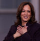 FILE PHOTO: Democratic presidential nominee U.S. Vice President Kamala Harris reacts as she delivers remarks, conceding the 2024 U.S. presidential election to President-elect Donald Trump, at Howard University in Washington, U.S., November 6, 2024. REUTERS/Hannah McKay     TPX IMAGES OF THE DAY/File Photo