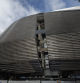 Fachada del estadio Santiago Bernabéu, a 25 de octubre de 2023, en Madrid (España). El estadio Santiago Bernabéu, y pretende ser un centro multiusos en el que se jueguen desde partidos de fútbol, hasta conciertos, encuentros de NBA, espectáculos, tenis, fútbol americano, entre otros.