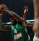 Mathias Lessort, del Panathinaikos, en una acción en el partido contra el Baskonia.
