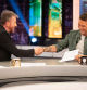 Singer alejandro Sanz and Presenter Pablo Motos on the TV Show El Hormiguero in Madrid 23 January 2025