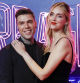 Chiara Ferragni and singer Fedez at photocall for premiere serie the Ferragnez in Madrid on Monday, 29 November 2021.