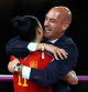 FILE PHOTO: Soccer Football - FIFA Women's World Cup Australia and New Zealand 2023 - Final - Spain v England - Stadium Australia, Sydney, Australia - August 20, 2023 Spain's Jennifer Hermoso celebrates with President of the Royal Spanish Football Federation Luis Rubiales after the match REUTERS/Hannah Mckay/File Photo
