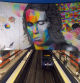Mural de homenaje a Paco de Lucía en el metro de Madrid.