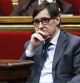 GRAFCAT4545. BARCELONA, 27/02/2025.- El presidente de la Generalitat de Cataluña, Salvador Illa, durante la segunda jornada de la sesión plenaria del Parlament, en la que está previsto el debate de totalidad del proyecto de ley de memoria democrática de Cataluña impulsado por el Govern. EFE/Quique García