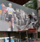 Murales de Merckx i Pogacar en Casserres y Queralt