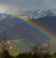 El arco iris de la nieve en el Cadí.