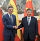 FILE PHOTO: Chinese President Xi Jinping and Spanish Prime Minister Pedro Sanchez shake hands before their meeting in Beijing, China September 9, 2024. China Daily via REUTERS  ATTENTION EDITORS - THIS IMAGE WAS PROVIDED BY A THIRD PARTY. CHINA OUT./File Photo