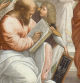 Fragmento de 'La escuela de Atenas', fresco pintado en el Vaticano en 1509-1510 por Rafael.