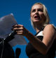 Anouska De Georgiou, a survivor of deceased financier Jeffrey Epstein's sex trafficking ring, during a news conference outside the US Capitol in Washington, DC, US, on Wednesday, Sept. 3, 2025. Survivors of deceased financier Jeffrey Epstein's sex trafficking ring called on Congress to pass legislation requiring the Trump administration to release all unclassified material gathered in a federal investigation of the operation, including information on clients who abused underage girls. Photographer: Graeme Sloan/Bloomberg