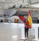 SIAULIAI, 24/09/2025.- La ministra española de Defensa, Margarita Robles, y su homóloga lituana, Dovilë Sakalienë (d), ofrecen una rueda de prensa desde la Base Aérea de Siauliai, este miércoles. El avión militar español en el que Robles se ha desplazado a Lituania sufrió un intento de