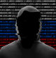 Russian hacker in a hoodie
