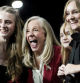 Democrat Abigail Spanberger with her family on stage after her victory speech over Republican Winsome Earle-Sears in Virginia's race for governor in Richmond, Virginia, U.S. November 4, 2025.  REUTERS/Jay Paul     TPX IMAGES OF THE DAY     REFILE - QUALITY REPEAT