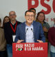 El candidato a la presidencia de Extremadura por el PSOE, Miguel Ángel Gallardo, durante el seguimiento de la noche electoral en la sede autonómica del PSOE, a 21 de diciembre de 2025, en Mérida, Badajoz, Extremadura (España). Alrededor de casi 891.000 extremeños han sido convocados en la jornada de hoy para ejercer su derecho al voto en unos comicios a la Asamblea de Extremadura convocados de forma anticipada por la presidenta María Guardiola tras la ruptura de apoyos parlamentarios y el fracaso en la aprobación de los Presupuestos.