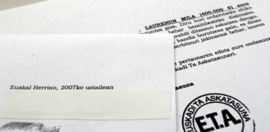 ETA comunica al empresariado que deja de exigir el impuesto revolucionario