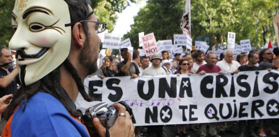 Miles de personas reclaman un cambio de sistema en Madrid