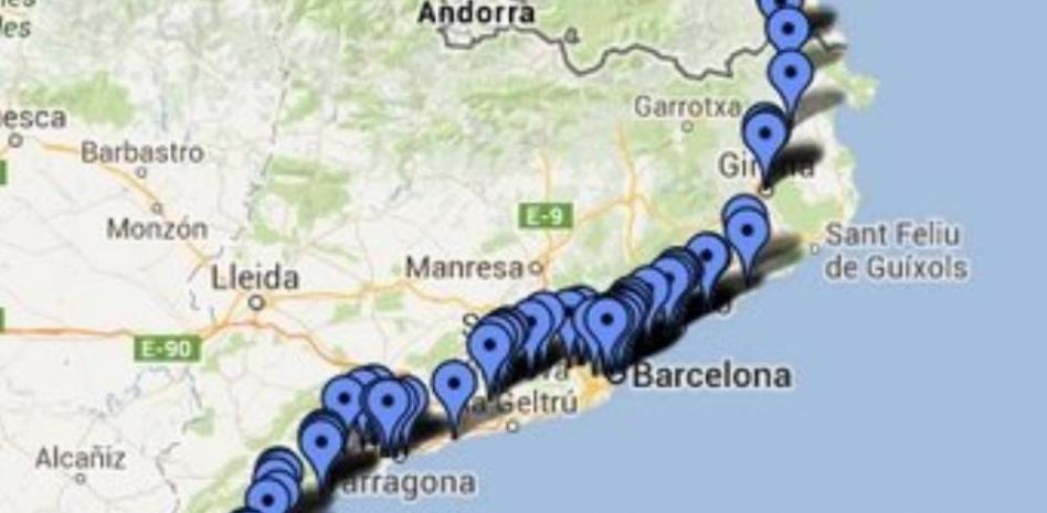 Mapa: Recorre la Via Catalana a través de las fotos de los lectores