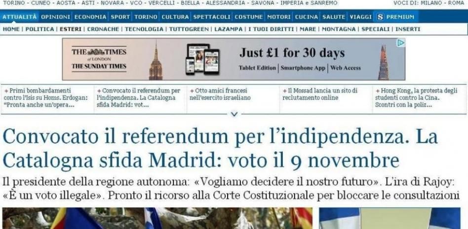 La prensa internacional destaca la consulta del 9-N