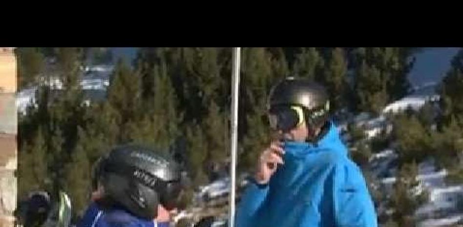 Pedro Sánchez practica snowboard en la estación de Cerler