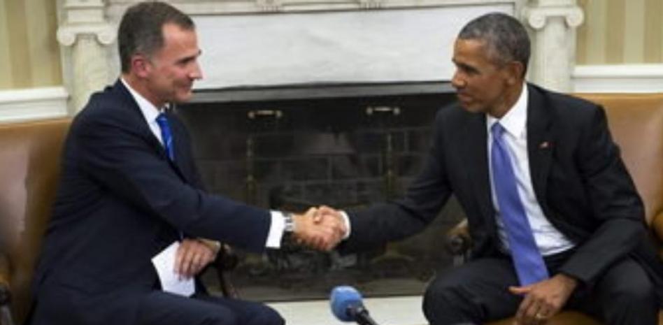 Obama expresa ante el Rey el compromiso de los EE.UU. con "una España fuerte y unida"