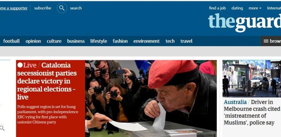 La prensa internacional recoge la mayoría independentista y hace caso omiso de la victoria de Ciutadans