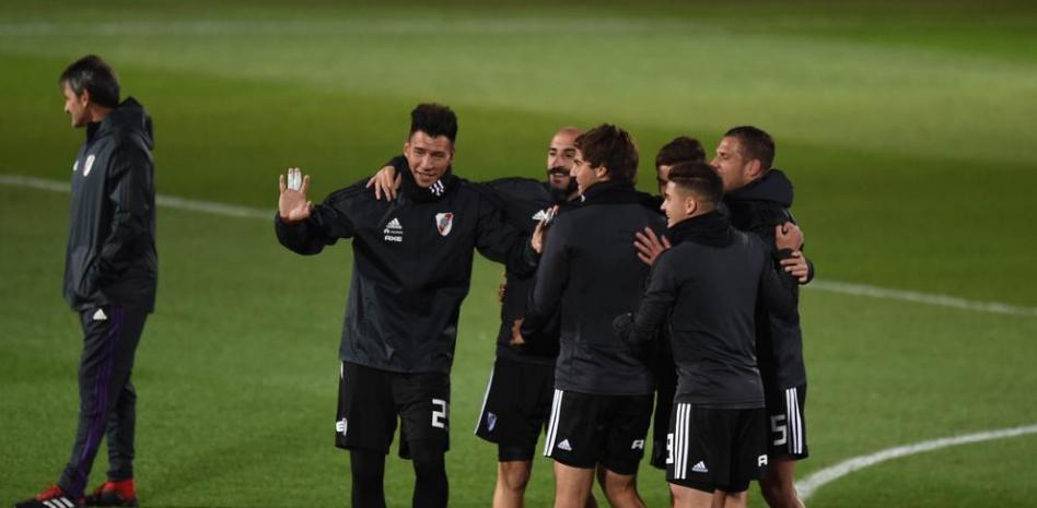 River Plate entrena en Valdebebas al poco de llegar a Madrid