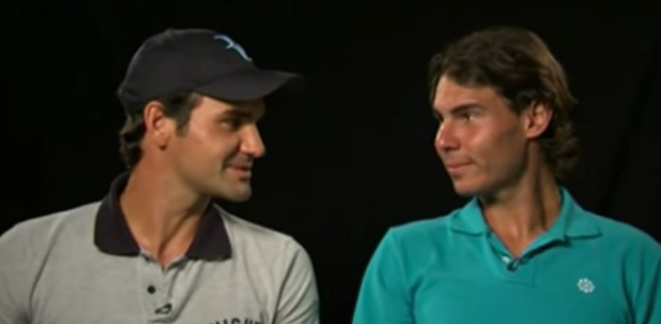 El ataque de risa entre Rafa Nadal y Roger Federer