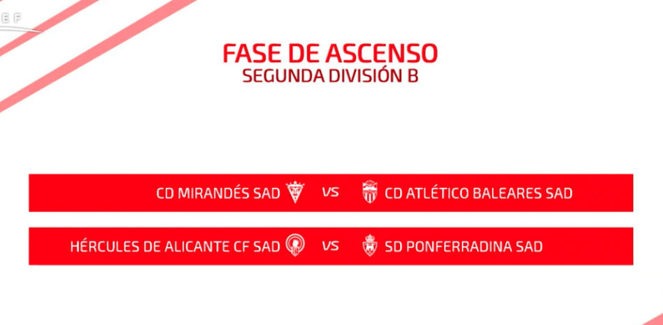 Ya se conocen los cruces de tercera ronda de los playoffs de ascenso de Tercera y Segunda B