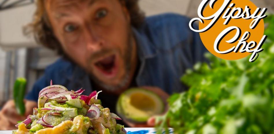 La receta más original de aguachile verde de salmón de Gipsy Chef