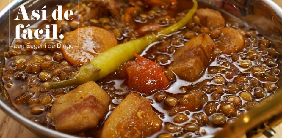 Preparar estas contundentes lentejas es ‘Así de fácil’