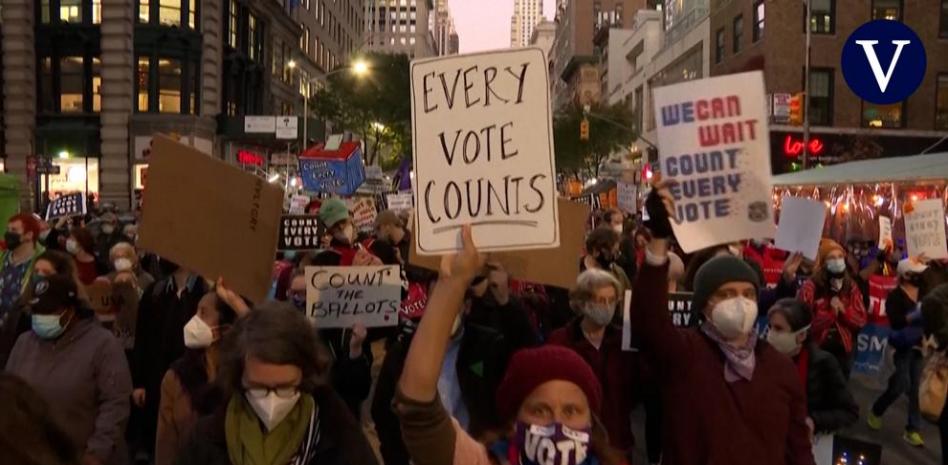 Protestas en EE.UU. alentadas por la petición de Trump de no contar votos
