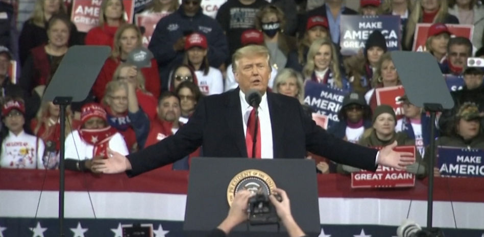 “Estamos ganando las elecciones”, sostiene Donald Trump en su ‘mitin de la victoria’