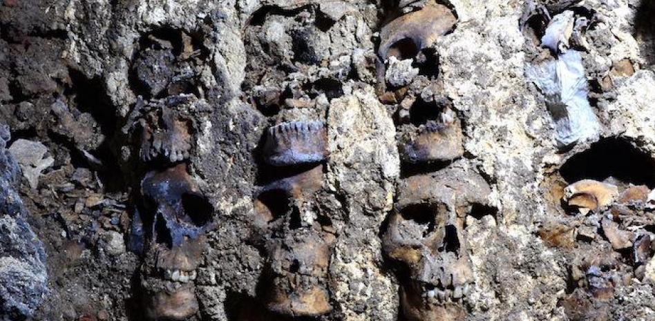 Descubierta en Ciudad de México la fachada de la Torre de los cráneos