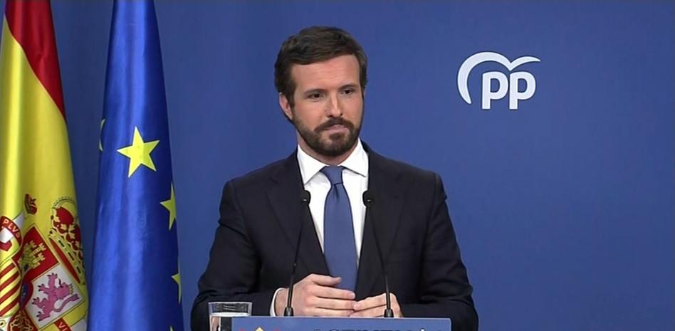 Casado define al Gobierno de Sánchez como el de "la mentira, la incompetencia y la arrogancia"