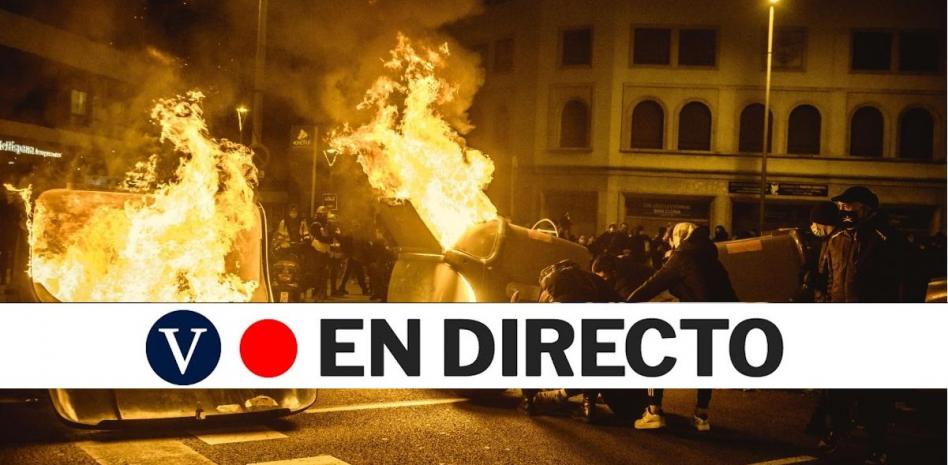 Nuevas protestas en Barcelona y Madrid por el encarcelamiento de Pablo Hasél, en directo