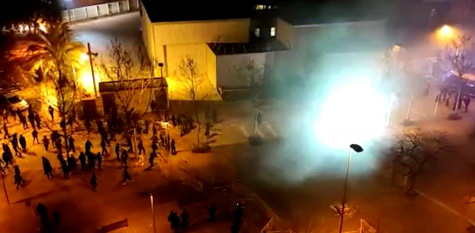 Disturbios en Vilafranca del Penedès en una manifestación en apoyo a Pablo Hasél