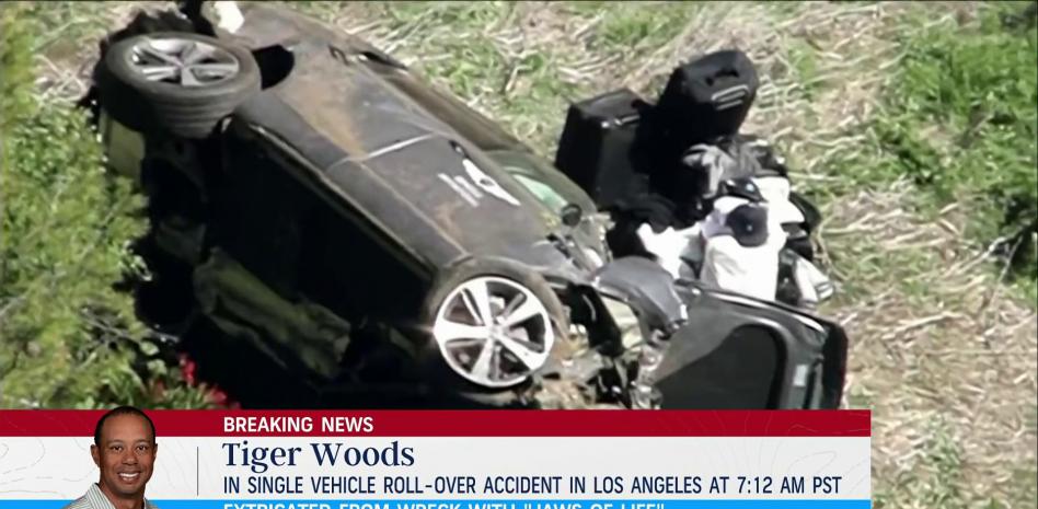 Tiger Woods, estable pero con un tobillo roto y fracturas en ambas piernas tras un grave accidente de coche
