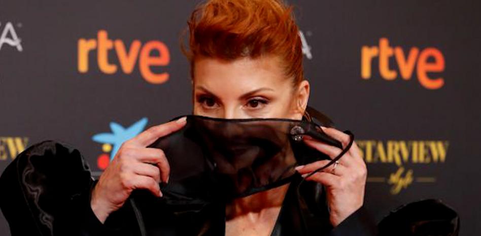 La polémica mascarilla de Najwa Nimri en la 35ª edición de los Premios Goya