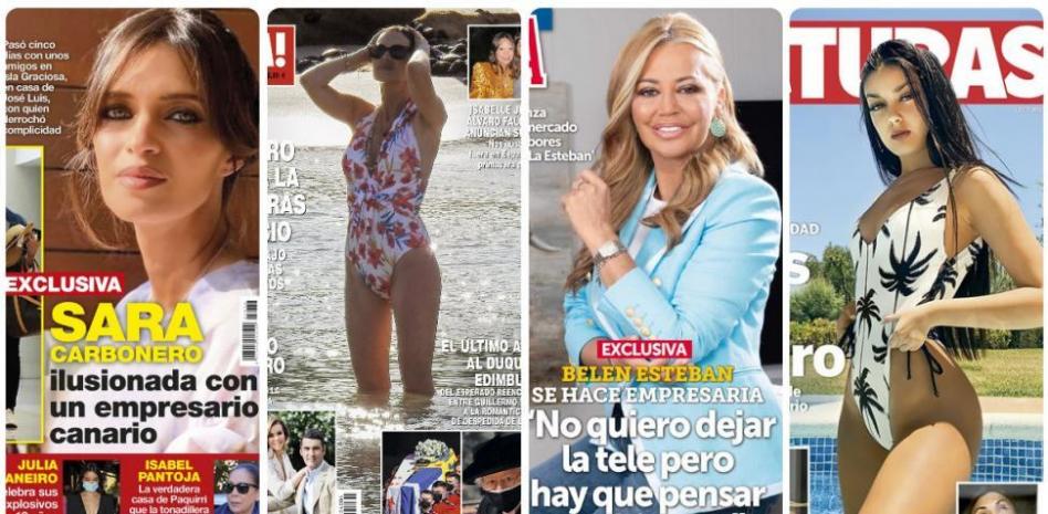 Sara Carbonero, Julia Janeiro y Belén Esteban protagonizan las portadas del corazón